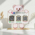 Teddy shape 3 QR Standee