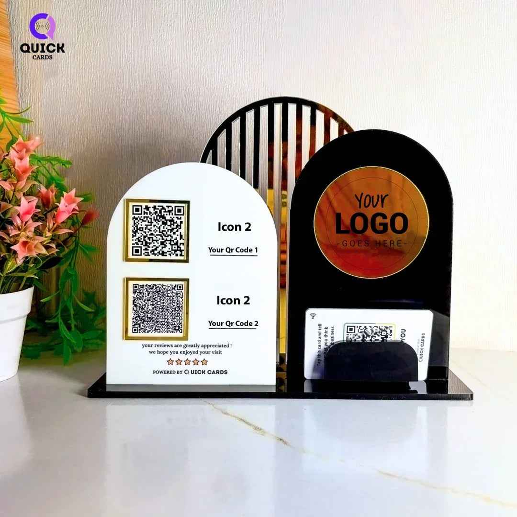2 QR all in one Customized Premium Stand