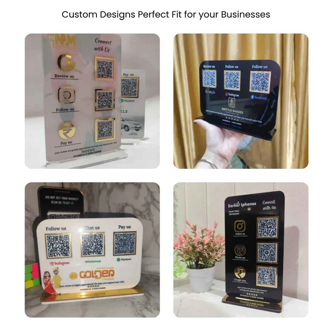 3 QR Vertical Premium Digital Standee