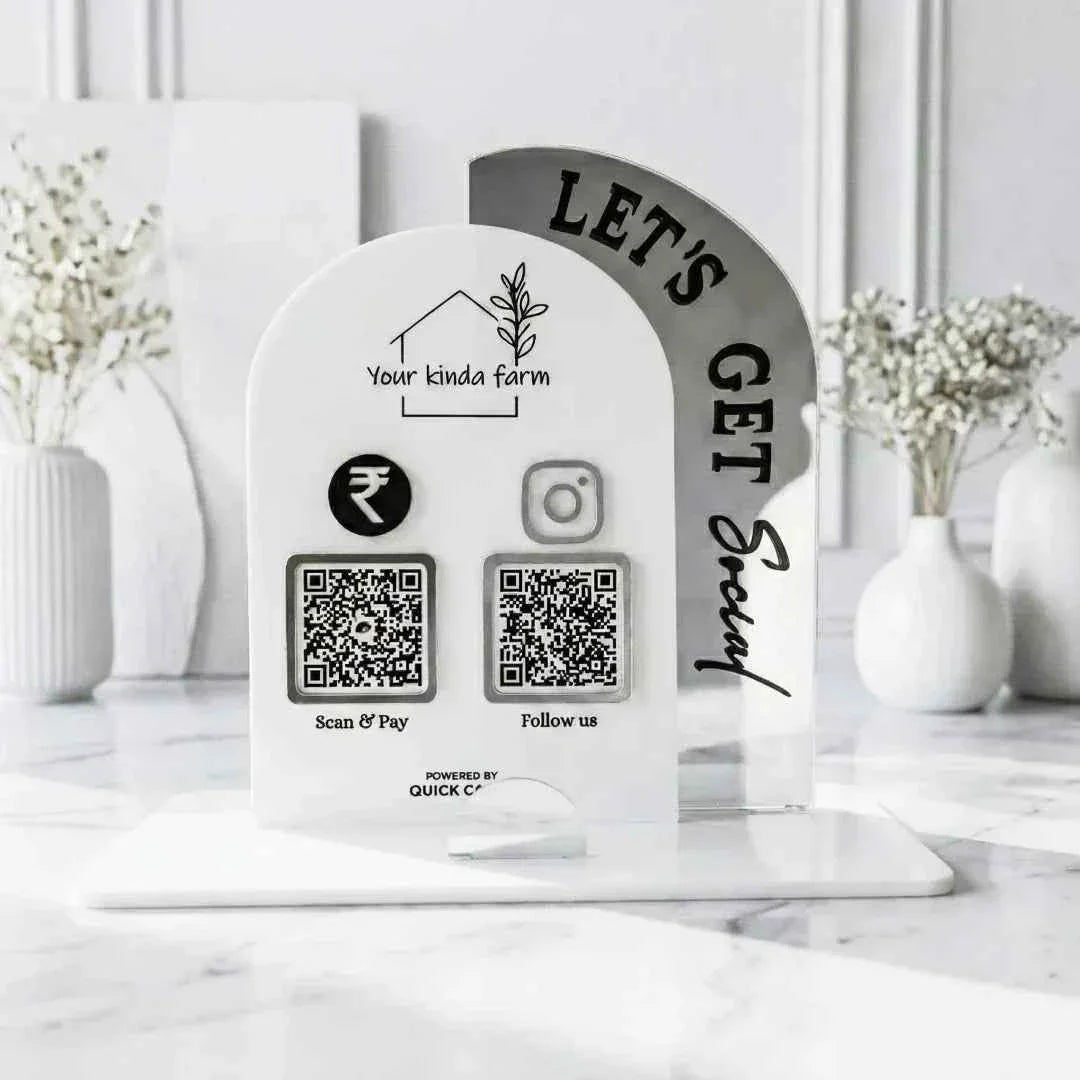 Customized 2 QR Digital Standee