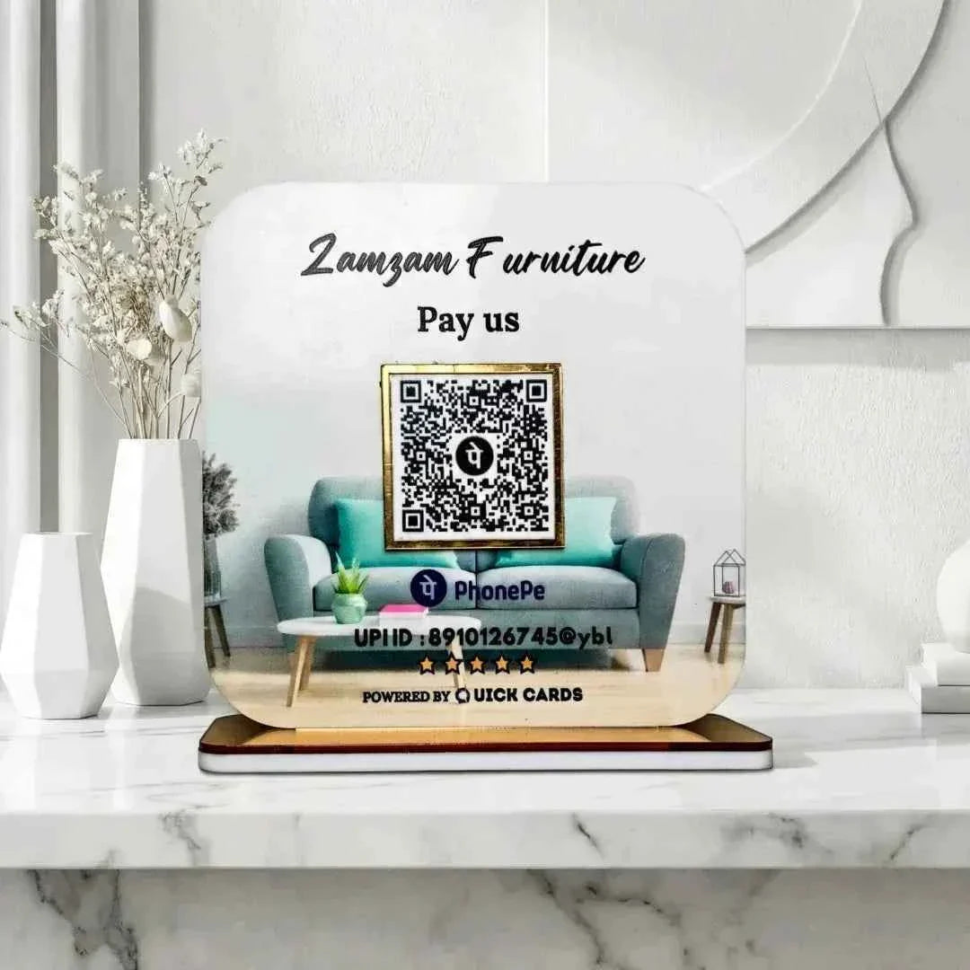 1 QR Payment Stand for Businesses, Phonepe, Paytm, Google Pay