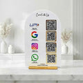 4 QR semi round Standee