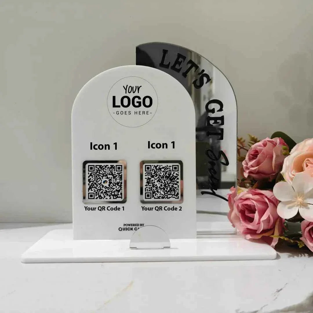 Customized 2 QR Digital Standee