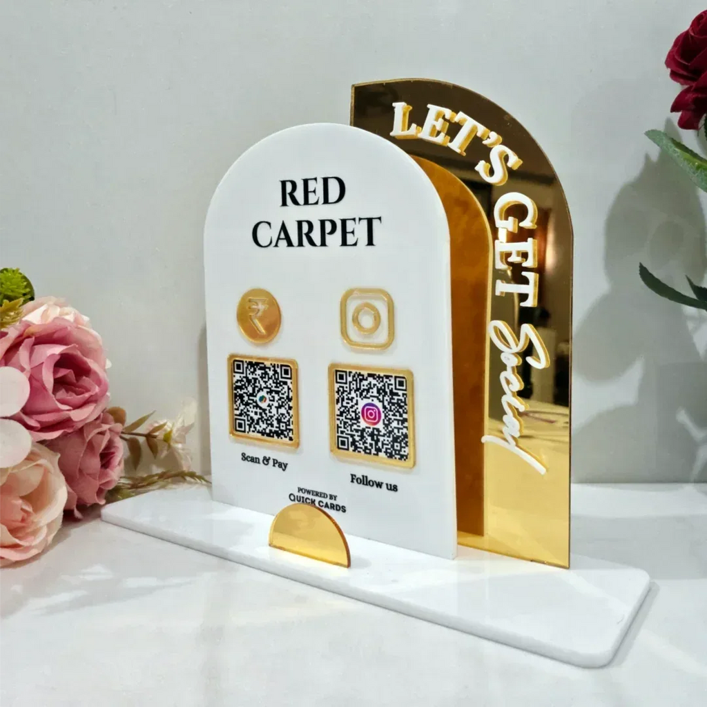 Customized 2 QR Digital Standee