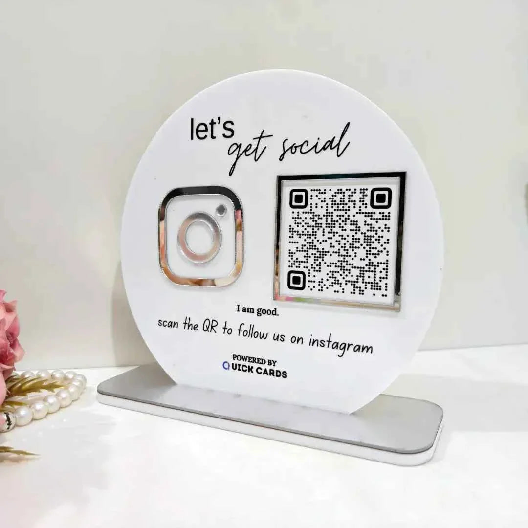 1 QR Round Standee