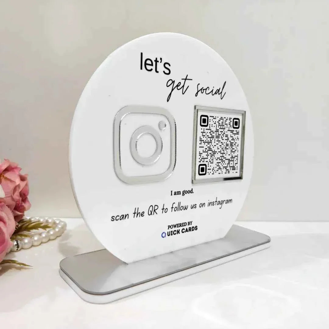 1 QR Round Standee