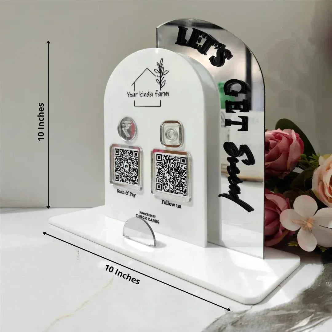 Customized 2 QR Digital Standee