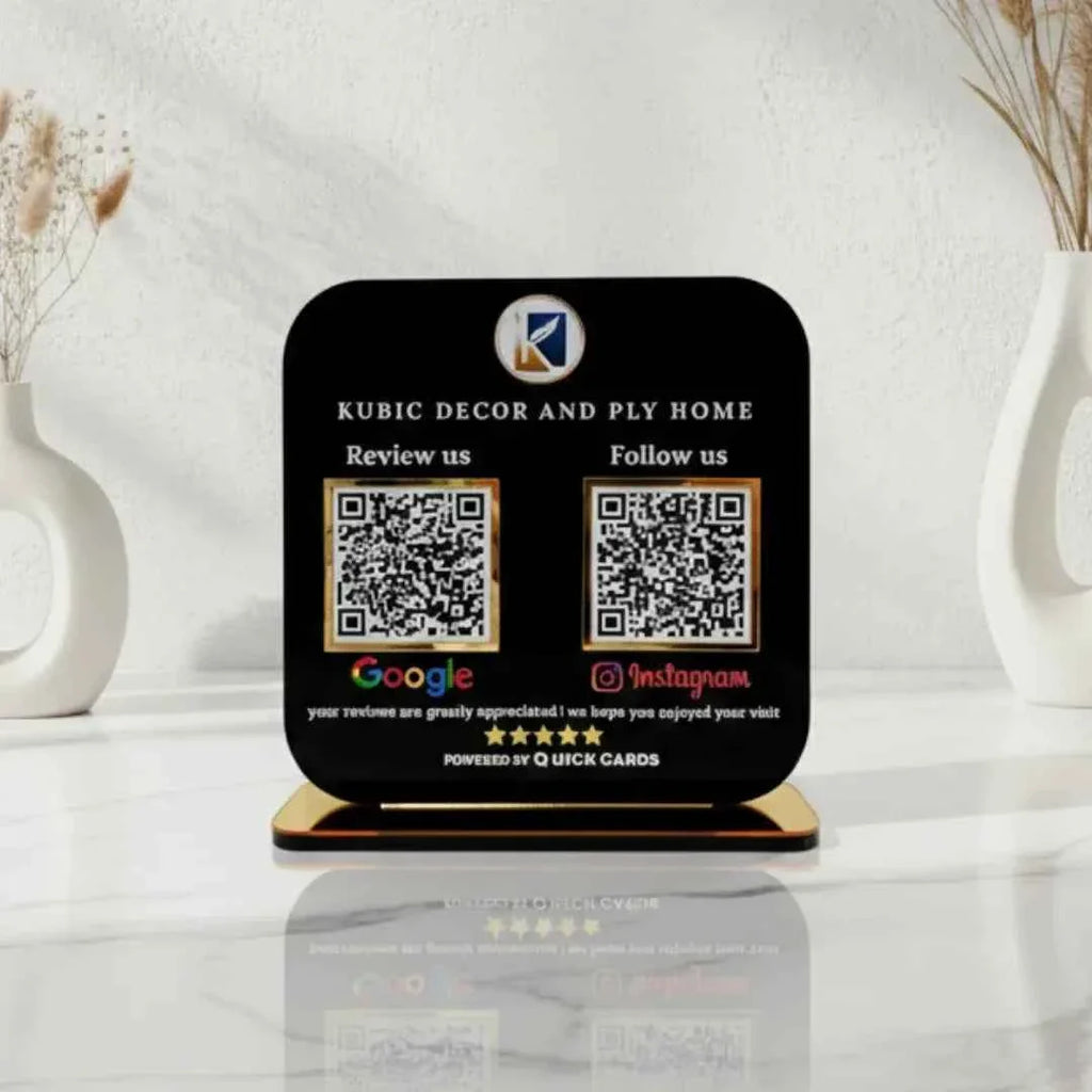Premium 2 QR black standee
