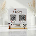 QR Code Acrylic Standee in Elegant White Acrylic