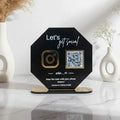 Hexagon Shape 1 QR Instagram, Google, Payment Custom Stand