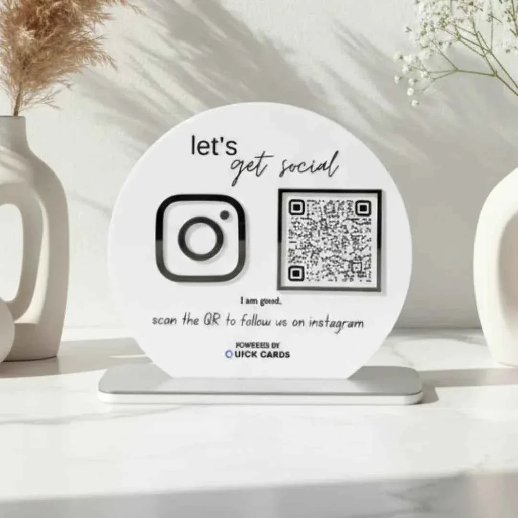 1 QR Round Standee