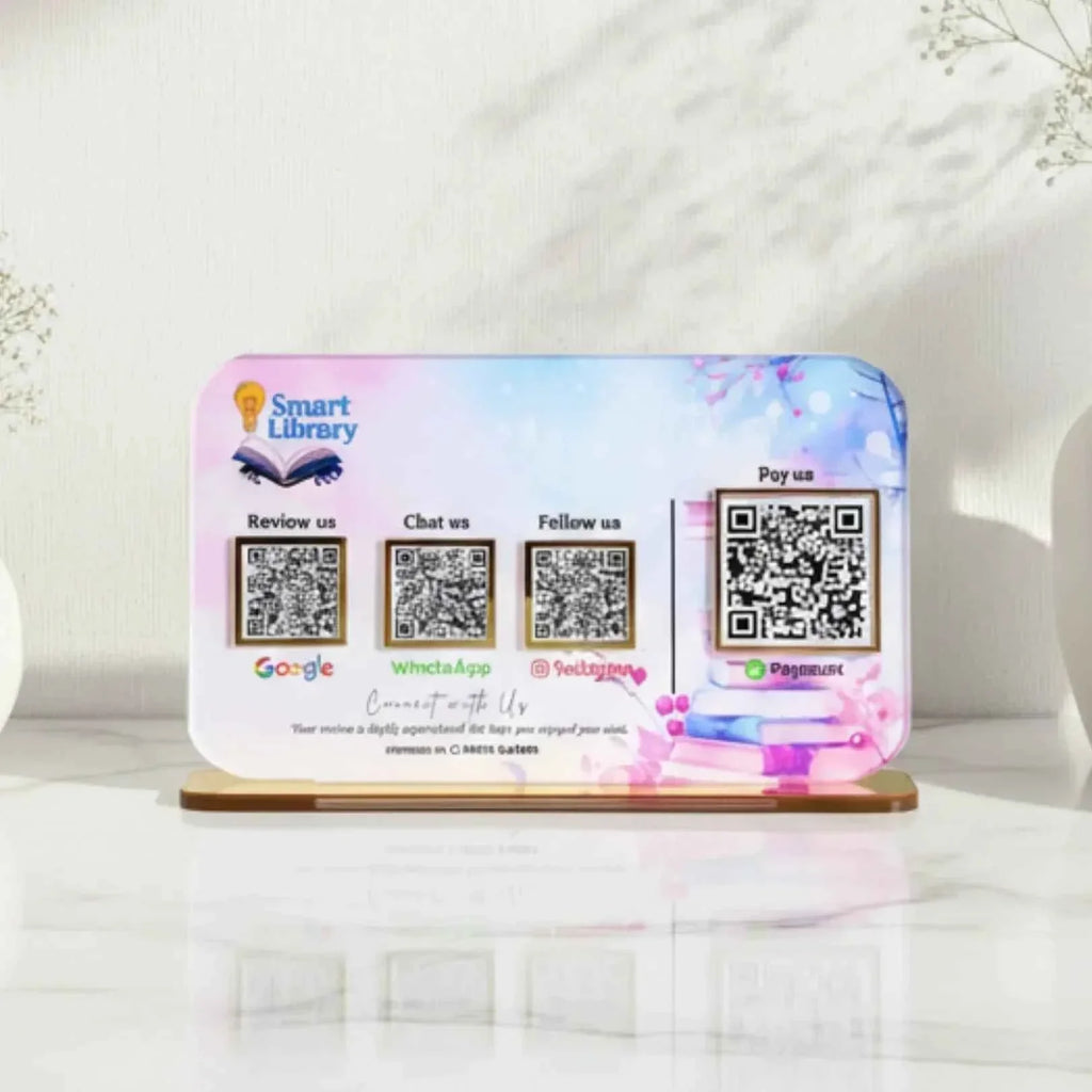 4 QR  Smart Digital Standee