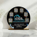 Round Shape 6 QR with UV Printed Acrylic Stand