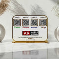 4 QR premium white Standee