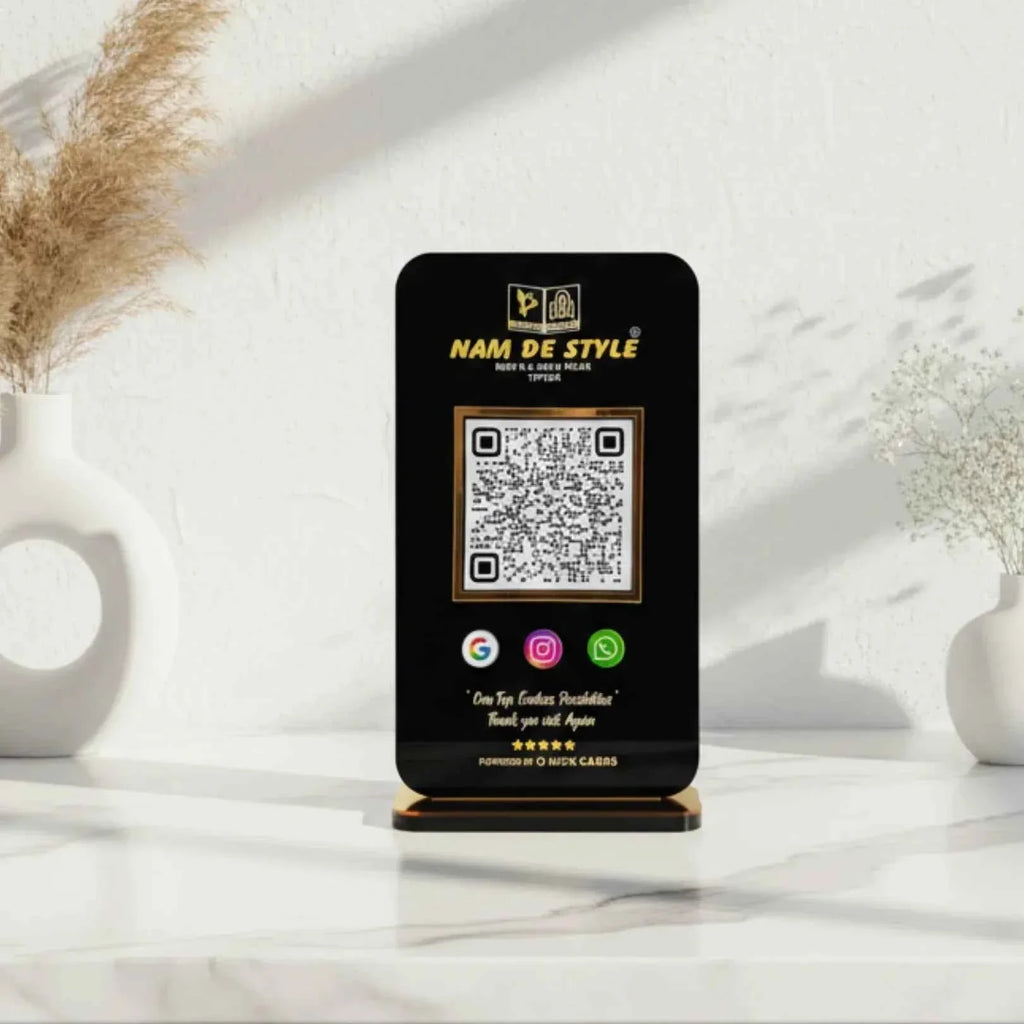 All in one QR Black Standee