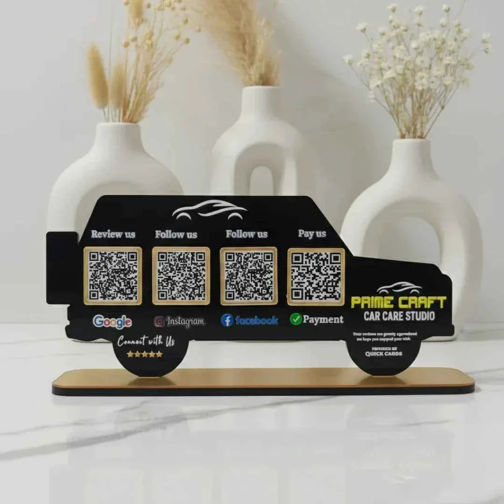 4 QR Car shape Standee