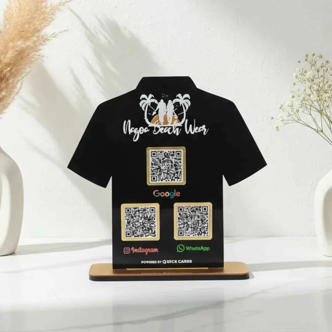 T-Shirt Shape 3 QR Standee