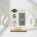 2 QR semi transparent Premium standee