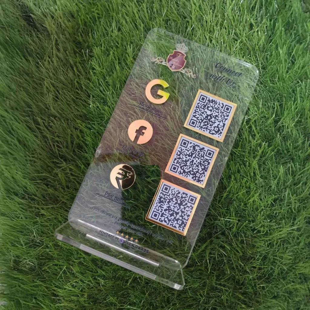 3 QR Vertical Premium Digital Standee