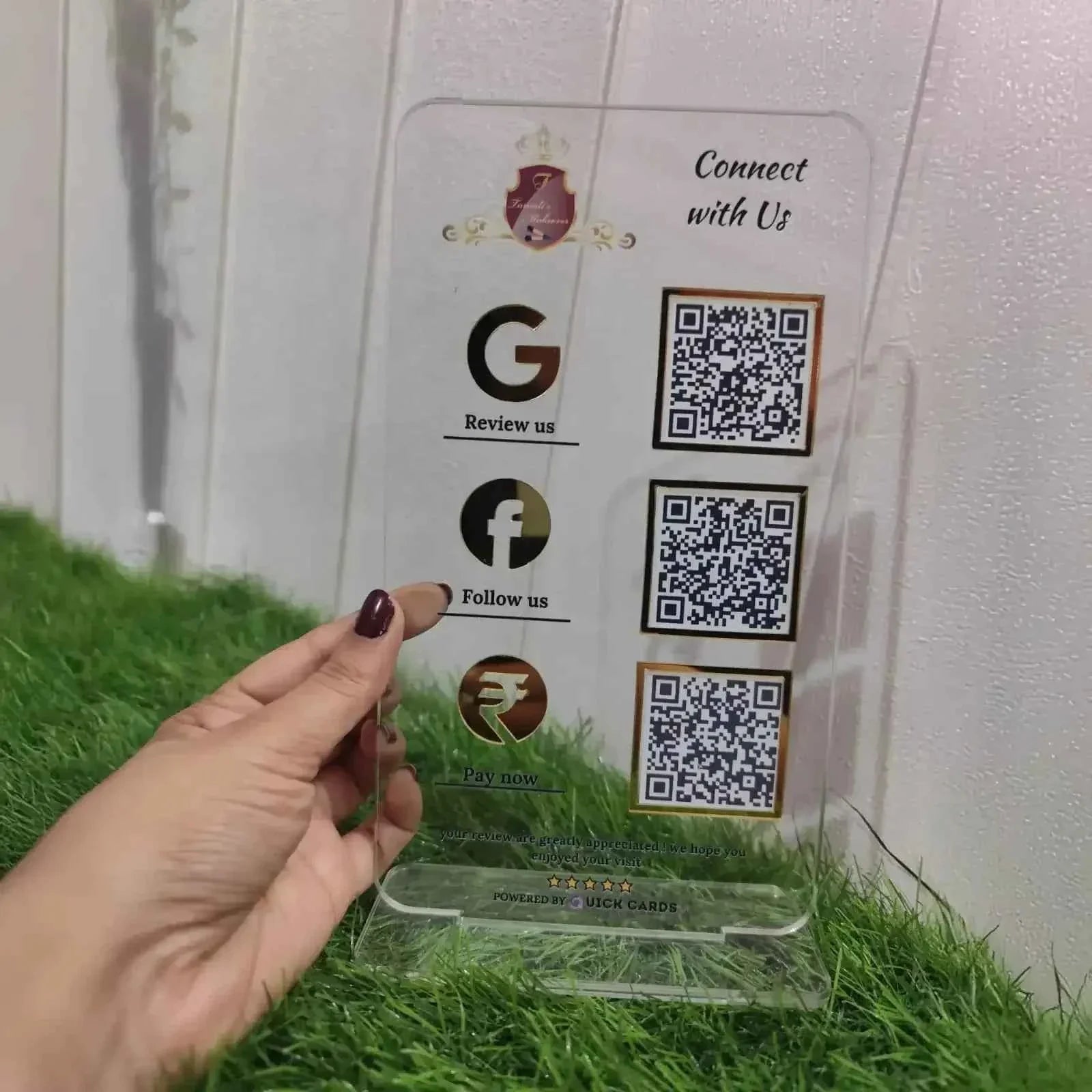 3 QR Vertical Premium Digital Standee