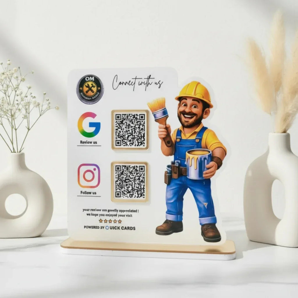 Custom Shape 2 QR Standee