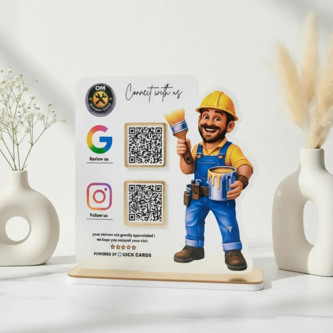 Custom Shape 2 QR Standee